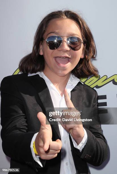 Actor Bryson Robinson attends Gen-Z Studio Brat's premiere of "Chicken Girls" at Ahrya Fine Arts Theater on June 28, 2018 in Beverly Hills,...