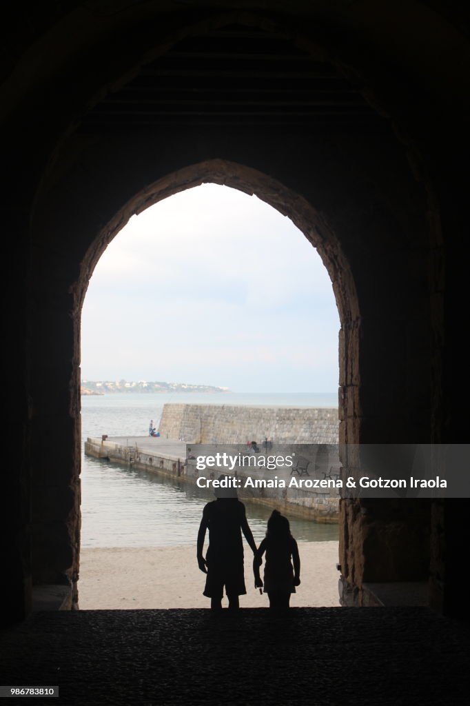 Two brothers in Cefalu. Sicily, Italy.