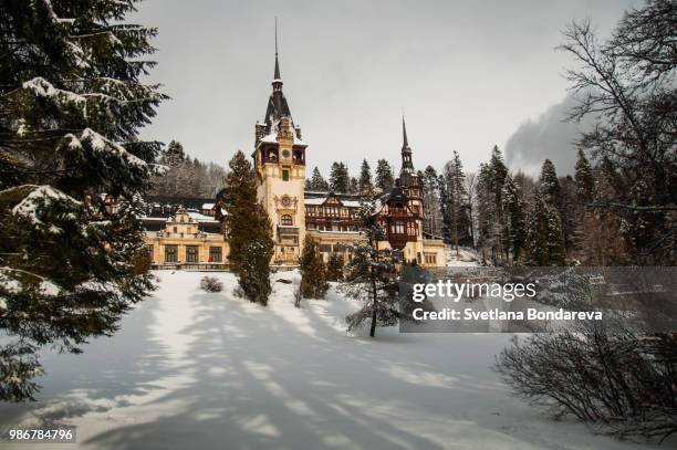 sinaia,romania - sinaia stock pictures, royalty-free photos & images