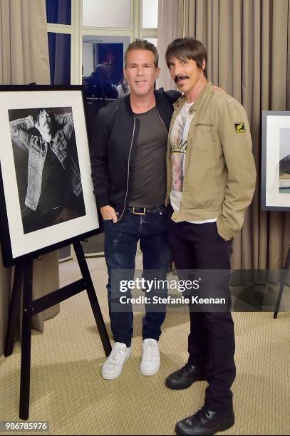 Scott Lipps and Anthony Kiedis attend Diesel Presents Scott Lipps Photography Exhibition 'Rocks Not Dead' at Sunset Tower on June 28, 2018 in Los...