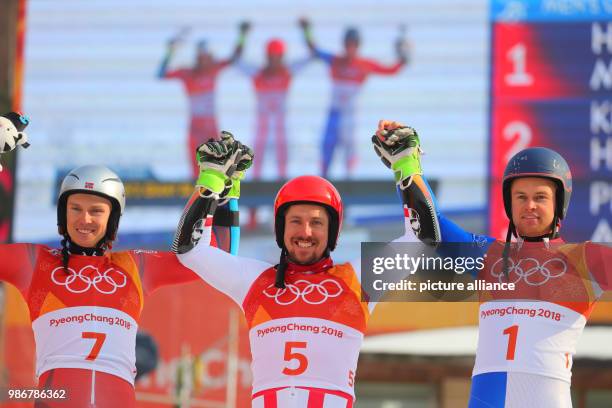 February 2018, South Korea, Pyeongchang, Olympics, Alpine Skiing, Giant slalom, men, 2nd heat, Yongpyong Alpine centre: Henrik Kristoffersen of...