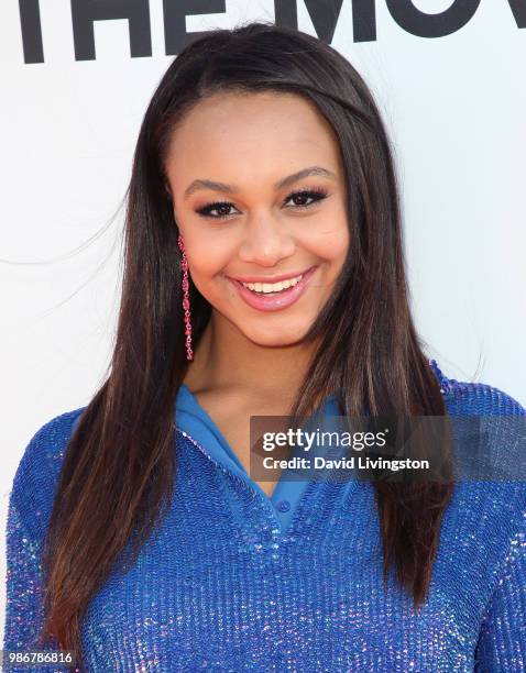 Dancer Nia Sioux attends Gen-Z Studio Brat's premiere of "Chicken Girls" at Ahrya Fine Arts Theater on June 28, 2018 in Beverly Hills, California.