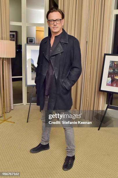 Donovan Leitch attends Diesel Presents Scott Lipps Photography Exhibition 'Rocks Not Dead' at Sunset Tower on June 28, 2018 in Los Angeles,...