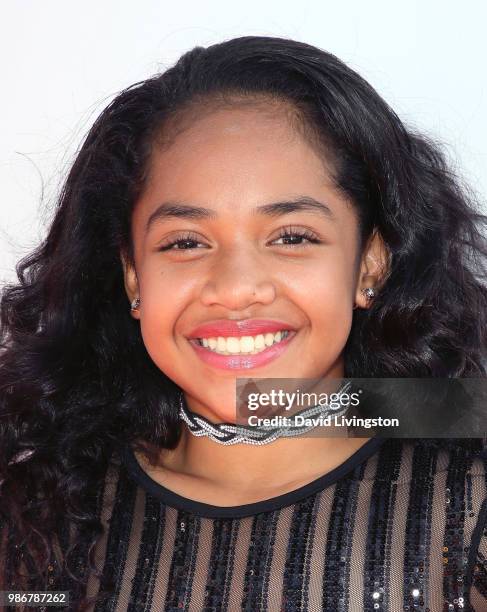 Nancy Fifita attends Gen-Z Studio Brat's premiere of "Chicken Girls" at Ahrya Fine Arts Theater on June 28, 2018 in Beverly Hills, California.