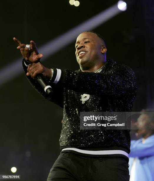 Yo Gotti performs onstage during the 6th Yo Gotti Birthday Bash at FedExForum on June 28, 2018 in Memphis, Tennessee.