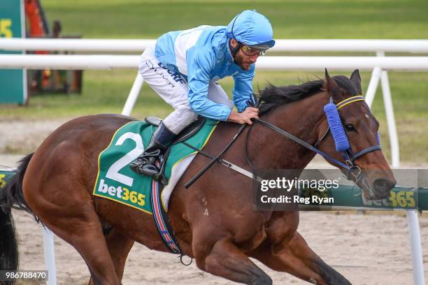 Clear Signal ridden by Damien Oliver wins the J.T Dixon BM70 Handicap at Geelong Synthetic Racecourse on June 29, 2018 in Geelong, Australia.