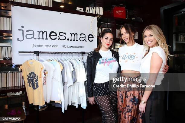 Kate Maloney, Kristen Doute, and Stassi Schroeder attend Kristen Doute's James Mae Launch Party on June 28, 2018 in West Hollywood, California.