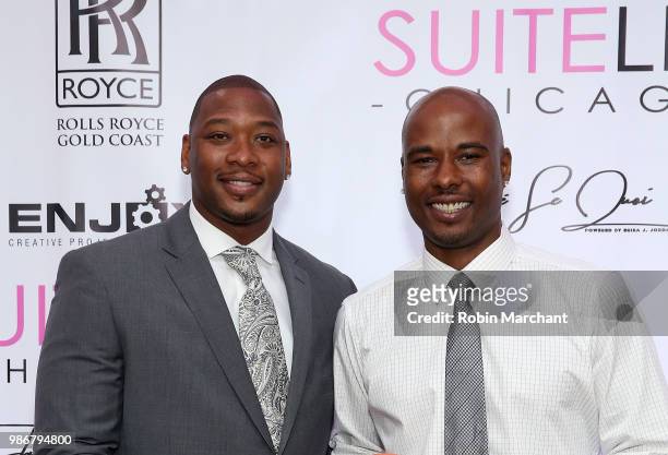 Bobby Simmons and Quentin Richardson attend Suite Life Welcome The BIG 3 NBA Veterans To Chicago at Perillo Rolls Royce on June 28, 2018 in Chicago,...