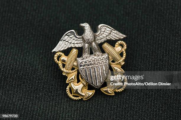 united states navy brooch - broche stockfoto's en -beelden