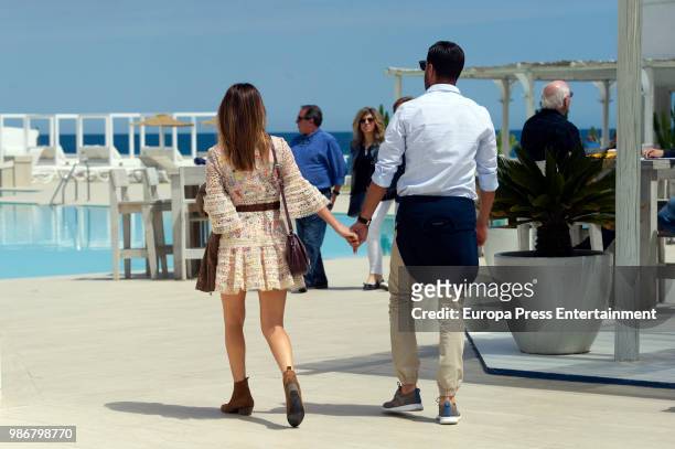 Paula Echevarria and Miguel Torres are seen on April 30, 2018 in Marbella, Spain.