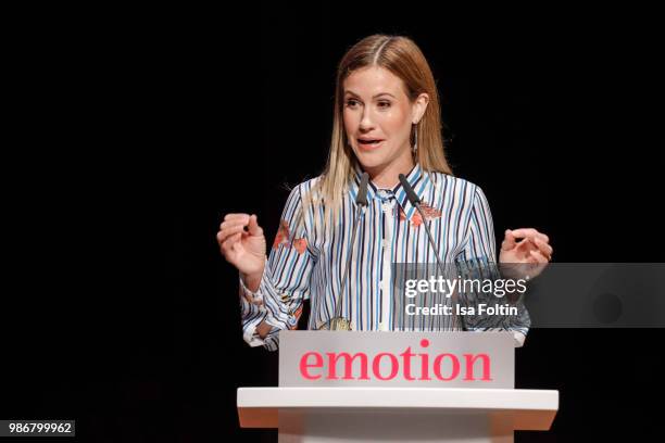 German actress Wolke Hegenbarth during the Emotion Award at Curio Haus on June 28, 2018 in Hamburg, Germany.