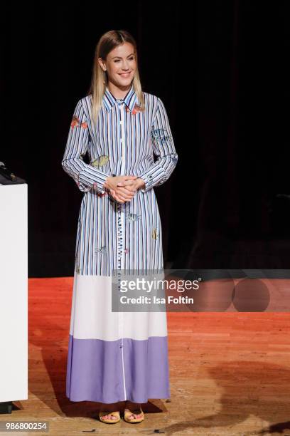 German actress Wolke Hegenbarth during the Emotion Award at Curio Haus on June 28, 2018 in Hamburg, Germany.