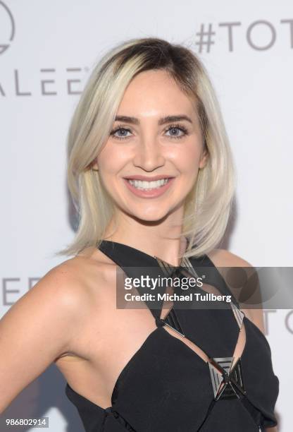 Megan Pormer attends the launch of stylist Lee Rittiner's TOTALEE hair care system and atelier at TOTALEE on the ALLEY Beverly Hills on June 28, 2018...