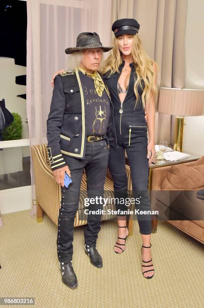 James Goldstein and Jessica Michel Serfaty attend Diesel Presents Scott Lipps Photography Exhibition 'Rocks Not Dead' at Sunset Tower on June 28,...