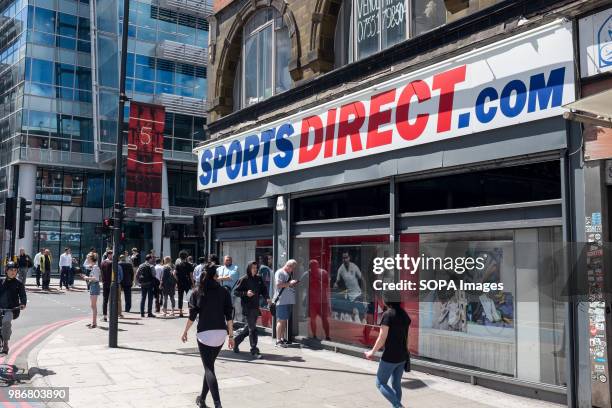 Sports Direct shop in central London. London is the Capital city of England and the United Kingdom, it is located in the south east of the country,...