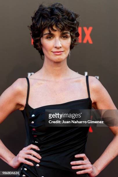 Spanish actress Paz Vega attends World Premiere of Netflix's Paquita Salas Season 2 on June 28, 2018 in Madrid, Spain.