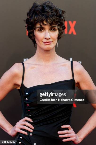 Spanish actress Paz Vega attends World Premiere of Netflix's Paquita Salas Season 2 on June 28, 2018 in Madrid, Spain.