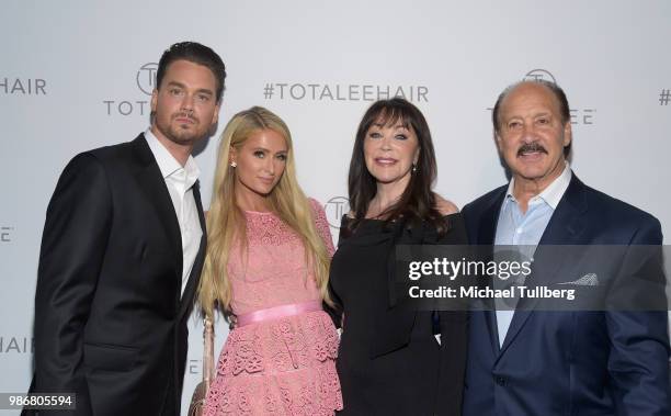 Lee Rittiner, Paris Hilton, Dr. Sharon McQuillan and Ken Meares attend the TOTALEE launch at TOTALEE on the ALLEY Beverly Hills on June 28, 2018 in...