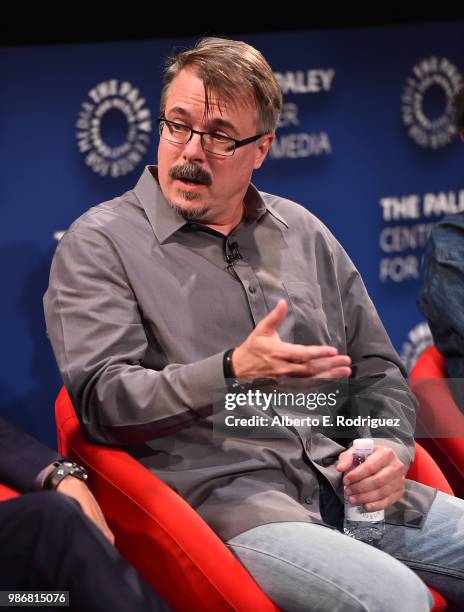 Vince Gilligan attends The Paley Center For Media Presents CNN's The 2000s: A Look Back At The Dawn Of TV's New Golden Age at The Paley Center for...