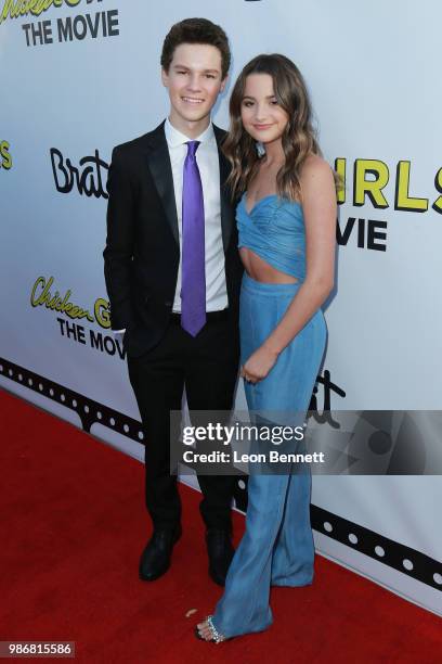 Hayden Summerall and Annie LeBlanc attends Gen-Z Studio Brat's Premiere Of "Chicken Girls" at Ahrya Fine Arts Theater on June 28, 2018 in Beverly...