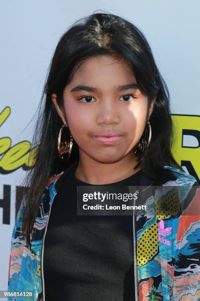 Elisakh Hagia attends Gen-Z Studio Brat's Premiere Of "Chicken Girls" at Ahrya Fine Arts Theater on June 28, 2018 in Beverly Hills, California.