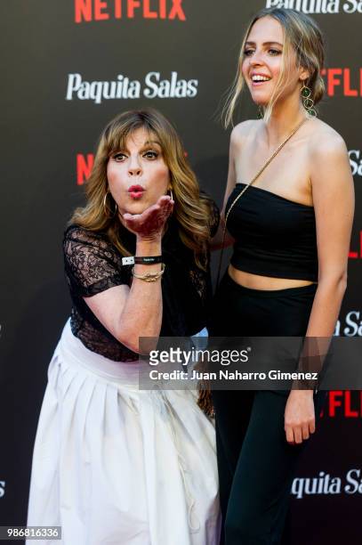 Belinda Washington and Andrea Lazaro attend World Premiere of Netflix's Paquita Salas Season 2 on June 28, 2018 in Madrid, Spain.