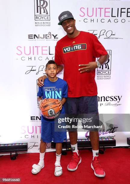 Jerome 'Junkyard Dog' Williams attends Suite Life Welcome The BIG 3 NBA Veterans To Chicago at Perillo Rolls Royce on June 28, 2018 in Chicago,...