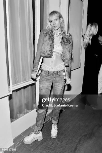 Danke attends Diesel Presents Scott Lipps Photography Exhibition 'Rocks Not Dead' at Sunset Tower on June 28, 2018 in Los Angeles, California.