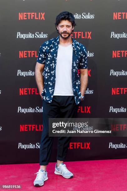 Alvaro Morte attends World Premiere of Netflix's Paquita Salas Season 2 on June 28, 2018 in Madrid, Spain.