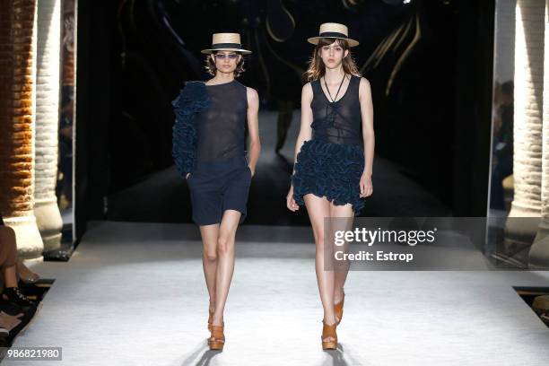 Atmosphere at the Antonio Miro show during the Barcelona 080 Fashion Week on June 27, 2018 in Barcelona, Spain.