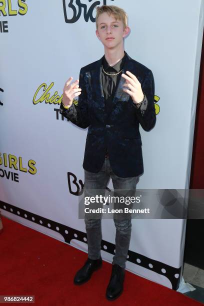 Rush Holland attends Gen-Z Studio Brat's Premiere Of "Chicken Girls" at Ahrya Fine Arts Theater on June 28, 2018 in Beverly Hills, California.