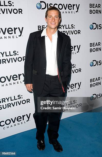 Bear Grylls attends the TV premiere of Bear Grylls: Born Survivor at The Empire Leicester Square on April 26, 2010 in London, England.