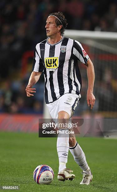 Jonas Olsson of West Bromwich Albion in action during the Coca Cola Championship match between Crystal Palace and West Bromwich Albion at Selhurst...