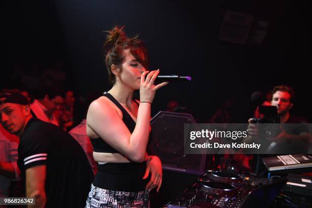 Kiiara performs at DAER Nightclub at Hard Rock Hotel & Casino Atlantic City on June 28, 2018 in Atlantic City, New Jersey.