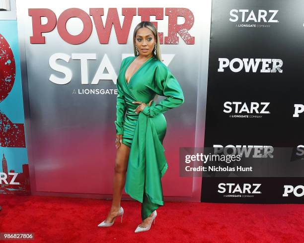 La La Anthony attends the "POWER" Season 5 Premiere at Radio City Music Hall on June 28, 2018 in New York City.