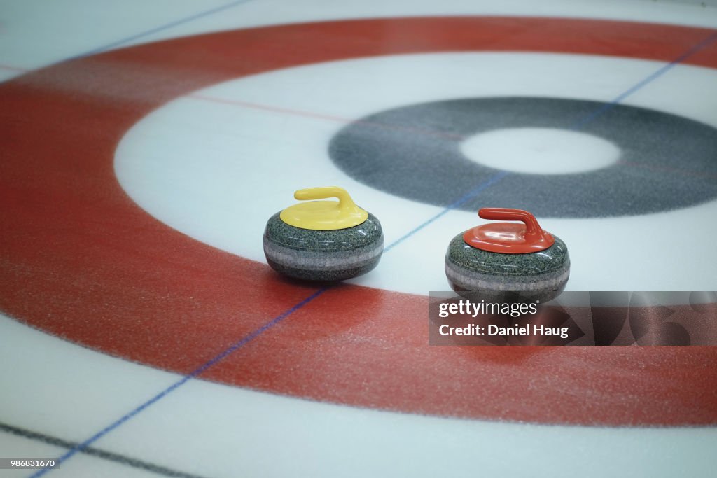 Curling Rocks Inside Target