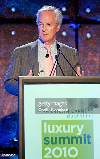 Ed Kelly, president and chief executive officer of American Express Publishing Corp., speaks during the Luxury Summit 2010 in Las Vegas, Nevada,...