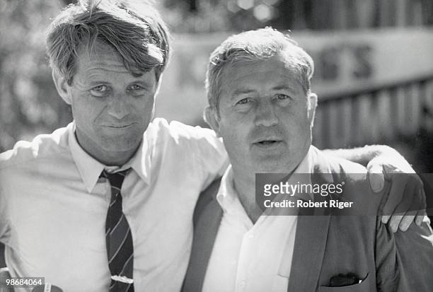 Robert F. Kennedy with unidentified man, circa 1960s.