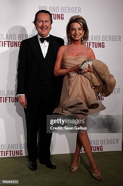 Robert Schuler-Voith and his wife Biggi Schuler-Voith attend the Roland Berger Award for Human Dignity 2010 at the Konzerthaus am Gendarmenmarkt on...