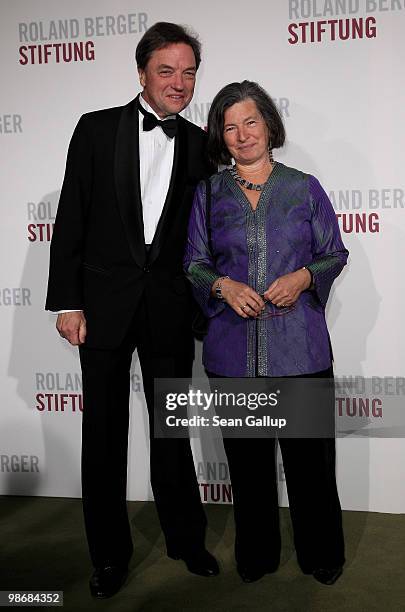 British ambassador to Gerrmany Sir Michael Anthony Arthur and his wife Plaxy Gillian Beatrice attend the Roland Berger Award for Human Dignity 2010...