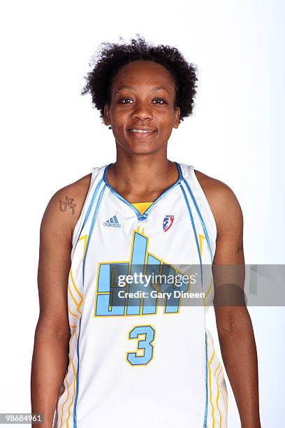 Dominique Canty of the Chicago Sky poses for a headshot as part of 2010 WNBA Media Day on April 26, 2010 at Attack Athletics in Chicago, Illinois....