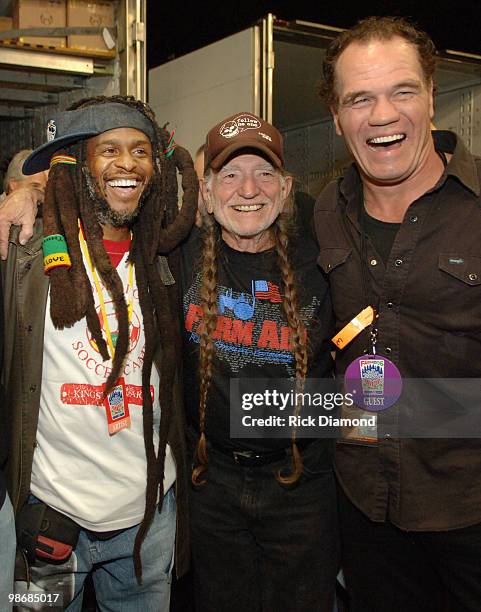 David Hinds of Steel Pulse, Willie Nelson and Randall "Tex" Cobb