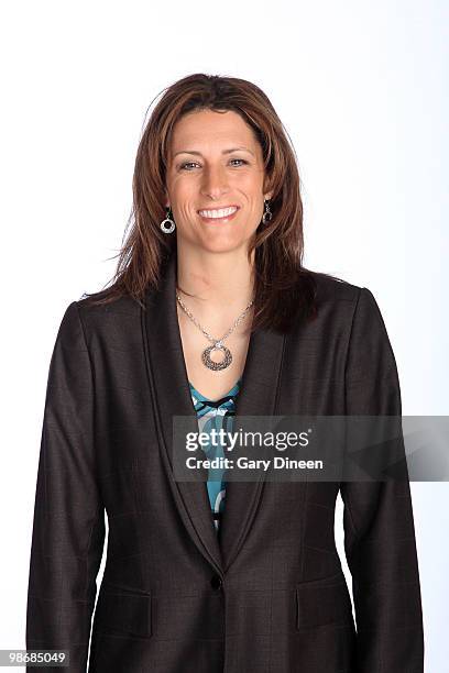 Chicago Sky Assistant Coach Stephanie White poses for a headshot during her team's 2010 WNBA Media Day on April 26, 2010 at Attack Athletics in...