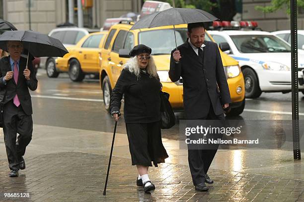 Actress Sylvia Miles attends a memorial to celebrate the life of artist Jeanne-Claude at The Metropolitan Museum of Art on April 26, 2010 in New York...