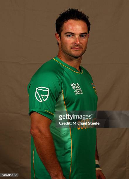 Mark Boucher of South Africa T20 squad poses for a portrait, on April 26, 2010 in Bridgetown, Barbados.