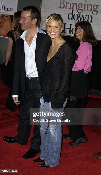 Director Adam Shankman and Sarah Michelle Gellar