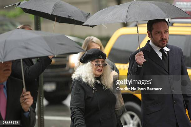 Actress Sylvia Miles attends a memorial to celebrate the life of artist Jeanne-Claude at The Metropolitan Museum of Art on April 26, 2010 in New York...