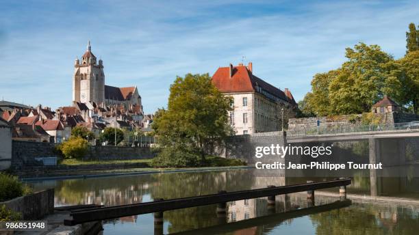 dole and the saone river, jura, france - eastern france stock pictures, royalty-free photos & images