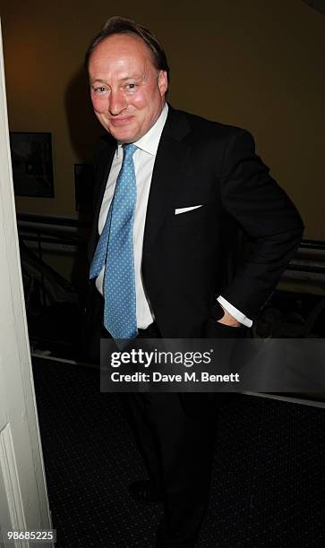 Andrew Roberts attends the Rape of Africa private view at Robilant+Voena on April 26, 2010 in London, England.