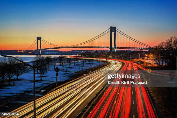 verrazano bridge - verrazano stock pictures, royalty-free photos & images